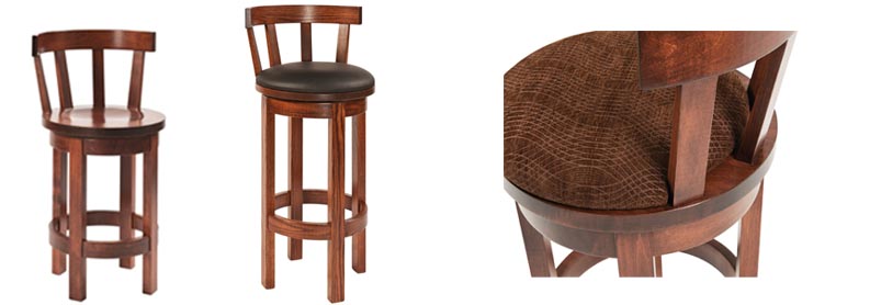 amish woodworking custom barstool image