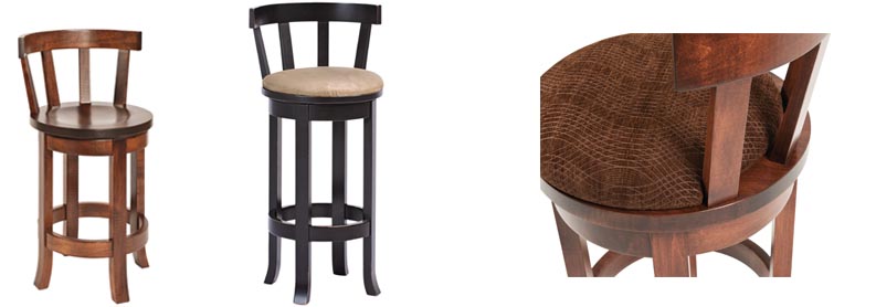 amish woodworking custom barstool image