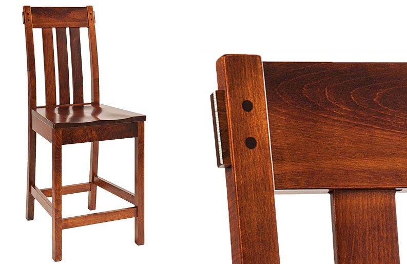 amish woodworking custom barstool image