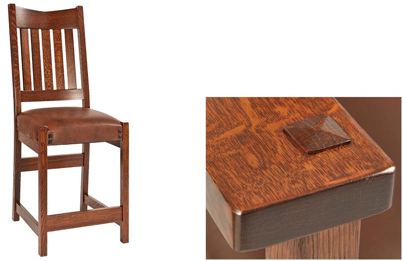 amish woodworking custom barstool image
