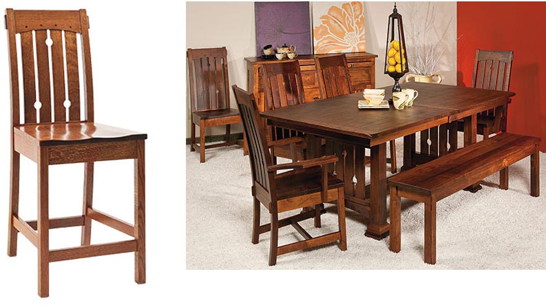 amish woodworking custom barstool image