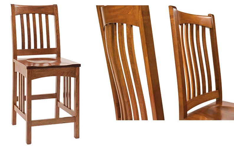 amish woodworking custom barstool image