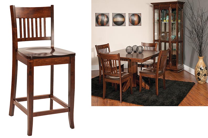 amish woodworking custom barstool image