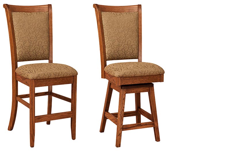 amish woodworking custom barstool image