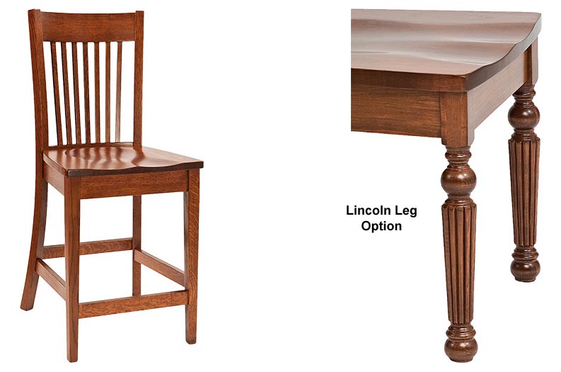 amish woodworking custom barstool image