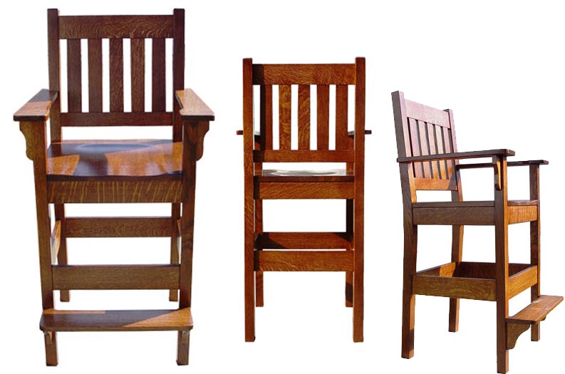 amish woodworking custom barstool image