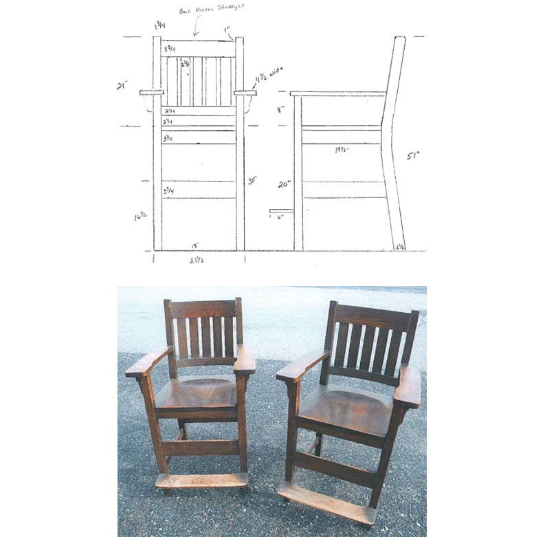 amish woodworking custom barstool image