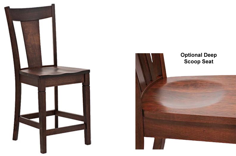 amish woodworking custom barstool image