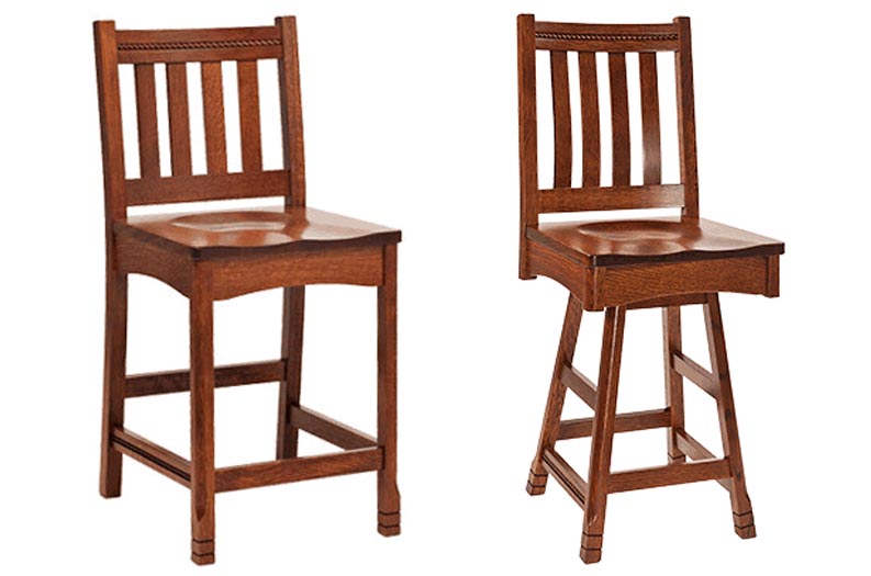 amish woodworking custom barstool image