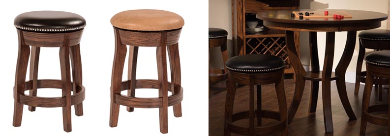 amish woodworking custom barstool image