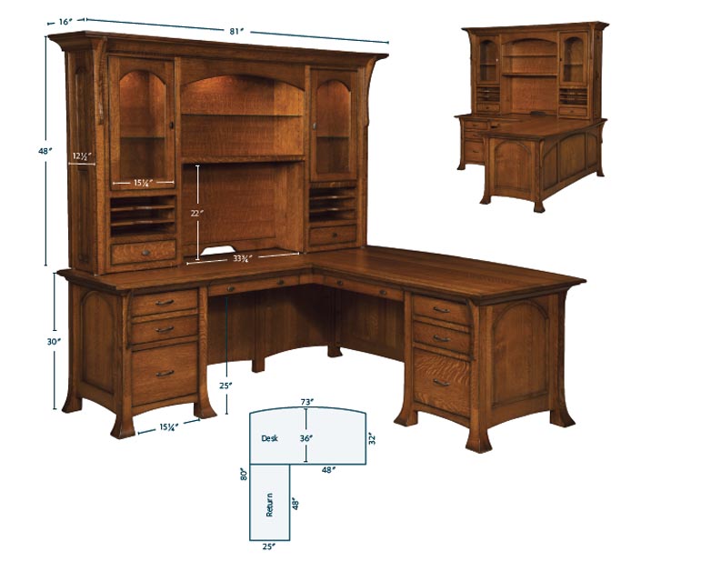 amish woodworking custom desk image