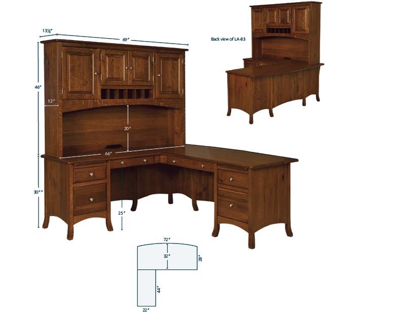 amish woodworking custom desk image