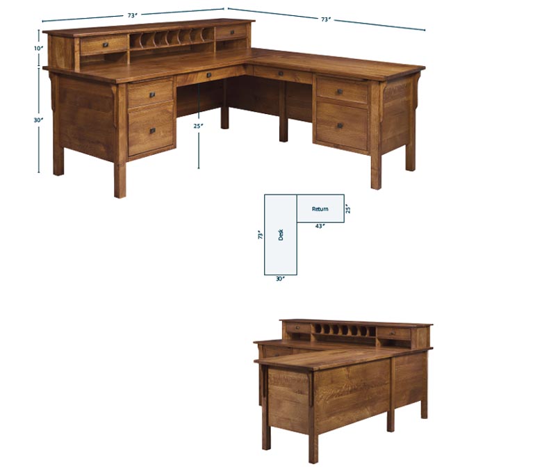 amish woodworking custom desk image