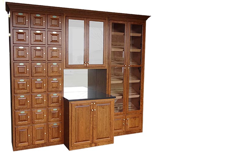 amish woodworking custom display cabinet image