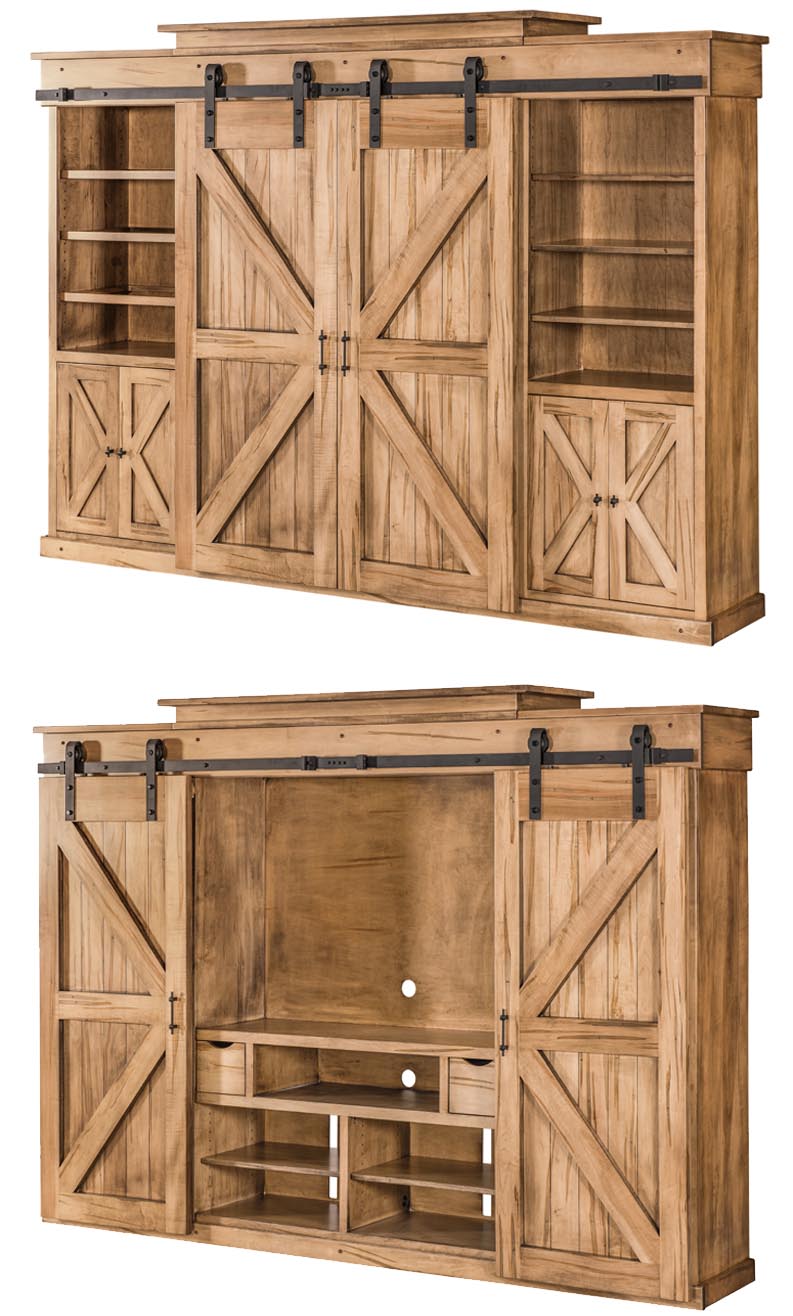 amish woodworking entertainment centers image