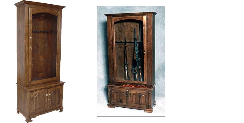 amish woodworking custom gun cabinet image