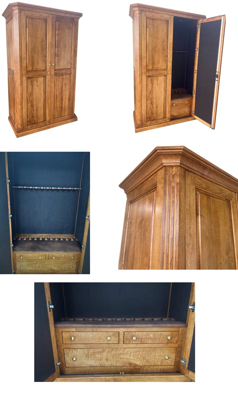 amish woodworking custom gun cabinet image