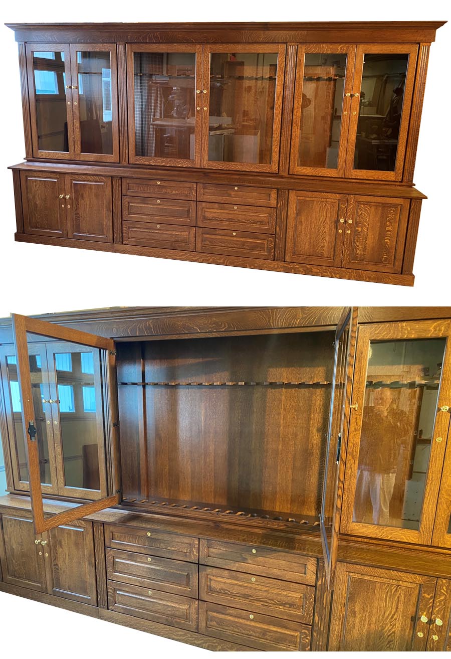 amish woodworking comerford gun cabinet group image