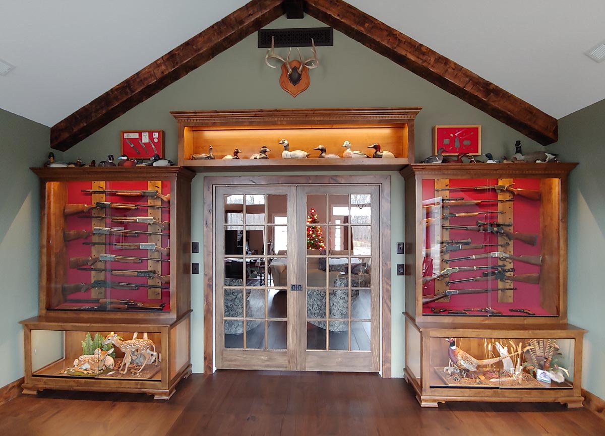 amish woodworking gun cabinet image