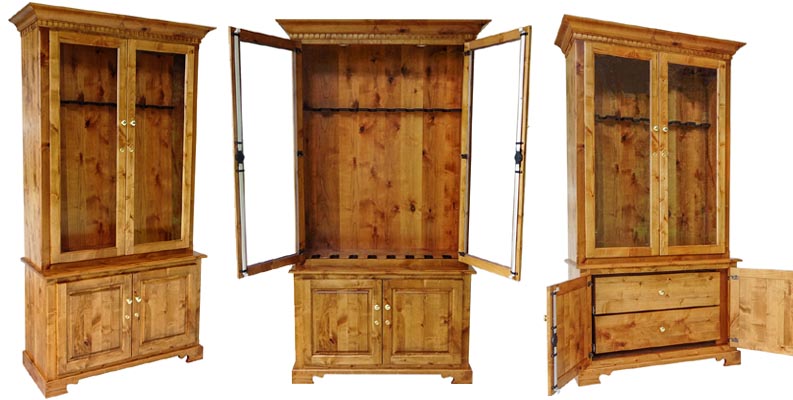 amish woodworking custom gun cabinet image