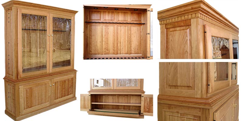 amish woodworking custom gun cabinet image