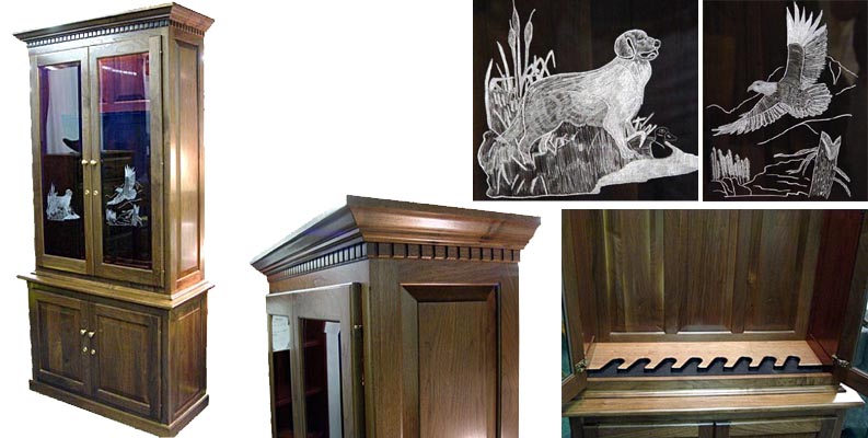 amish woodworking custom gun cabinet image