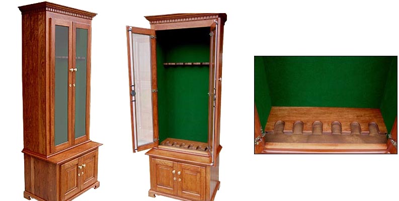 amish woodworking custom gun cabinet image