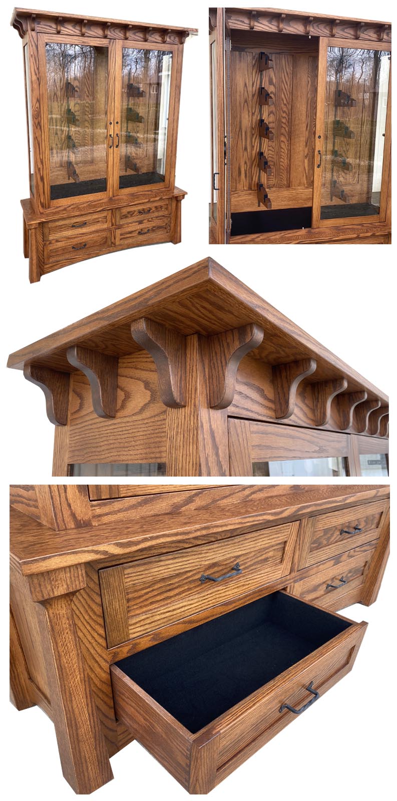 amish woodworking custom gun cabinet image