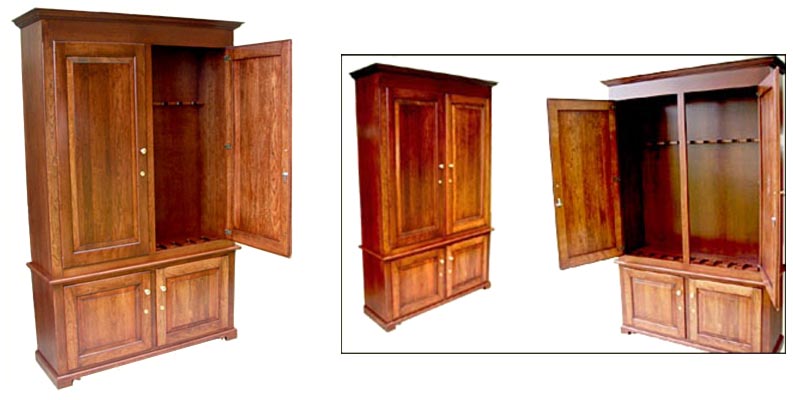 amish woodworking custom gun cabinet image