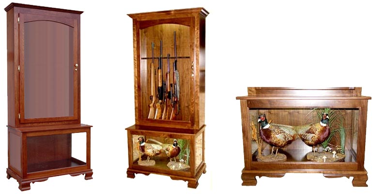 amish woodworking custom gun cabinet image