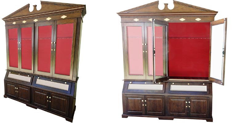 amish woodworking custom gun cabinet image