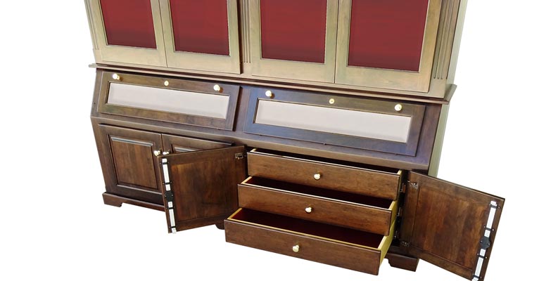 amish woodworking custom gun cabinet image