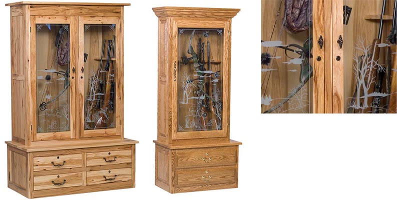 amish woodworking custom gun cabinet image