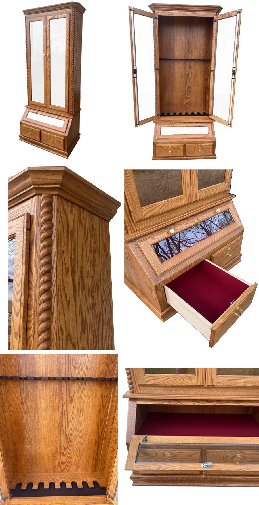 amish woodworking custom gun cabinet image