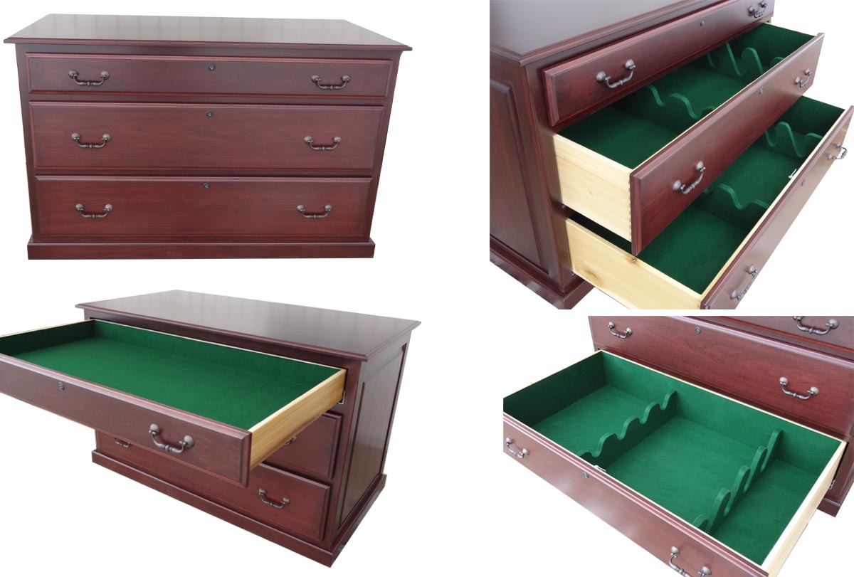 amish woodworking gun cabinet image