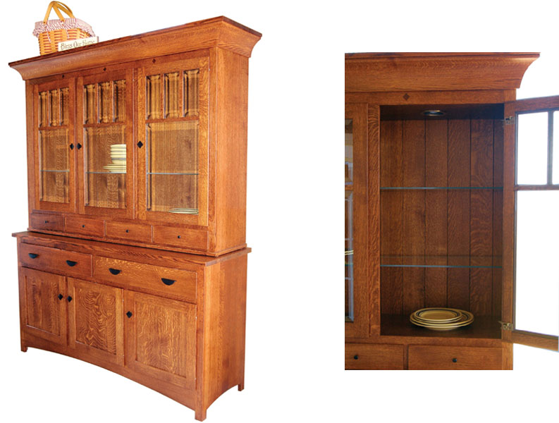 amish woodworking custom hutches & buffets image