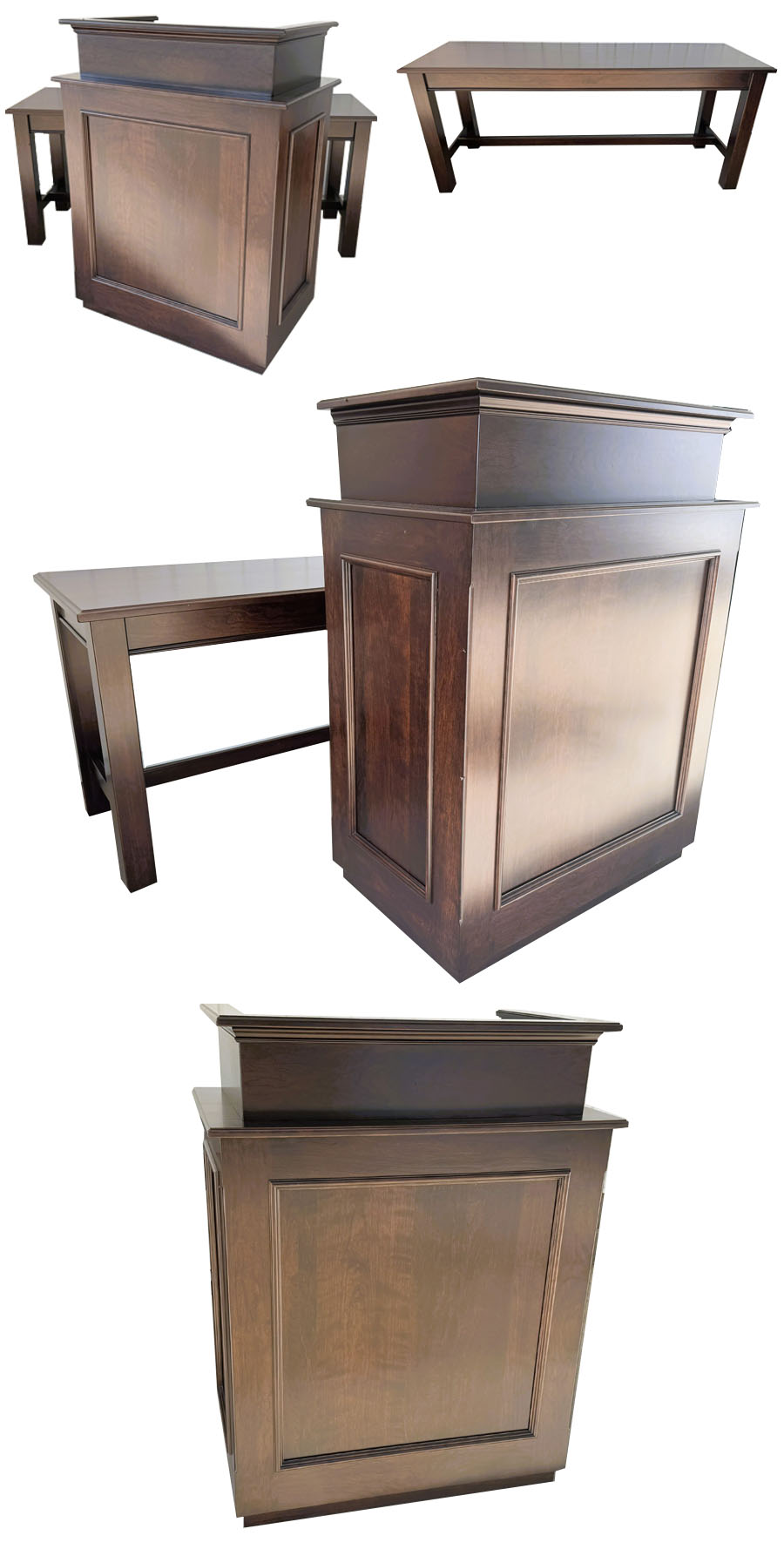 amish woodworking wood podium image