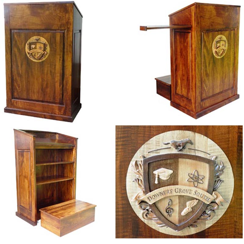 amish woodworking wood podium image