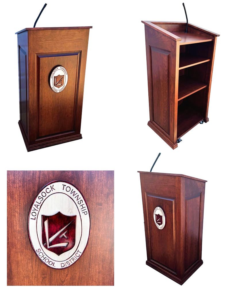 amish woodworking wood podium 3 image