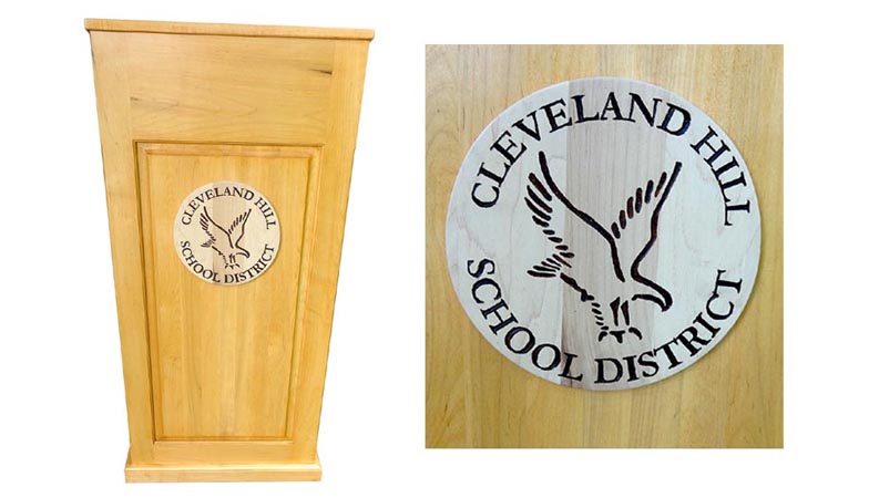 amish woodworking wood podium image