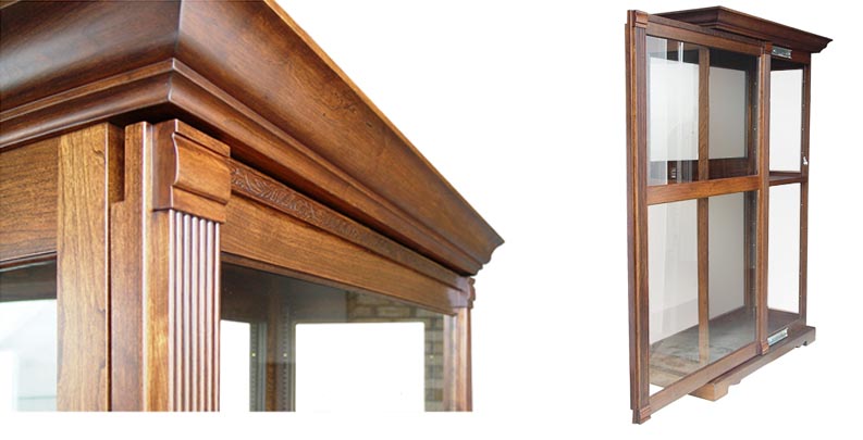 amish woodworking custom display cabinet image