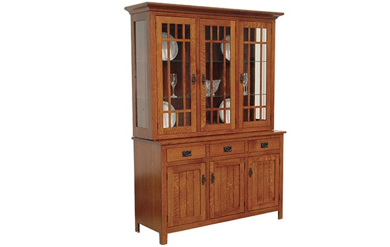 amish woodworking custom display cabinet image